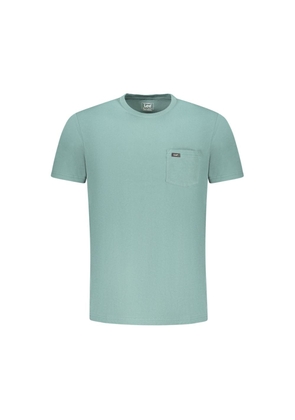 Green Cotton Men T-Shirt - L