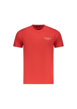 Red Cotton Men T-Shirt - L