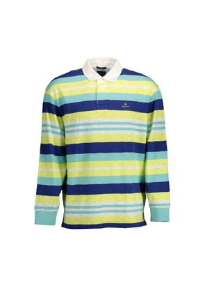 Yellow Cotton Men Polo Shirt - M