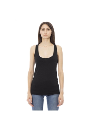 Just Cavalli Black Viscose Tank Top - M