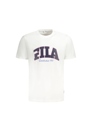 White Cotton Men T-Shirt - M