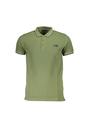Green Cotton Men Polo Shirt - XL