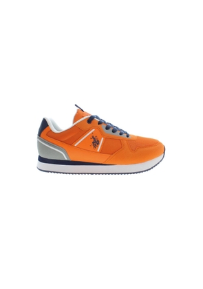 Orange Polyester Men Sneaker - EU45/US12