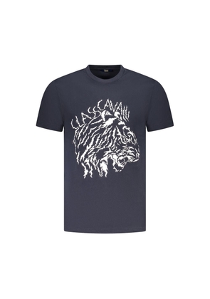 Blue Cotton Men T-Shirt - M