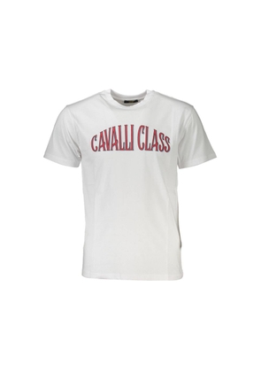 White Cotton Men T-Shirt - L