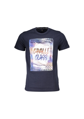 Blue Cotton Men T-Shirt - XL