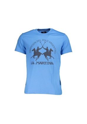 Blue Cotton Men T-Shirt - XL