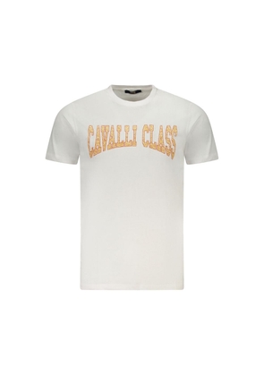 White Cotton Men T-Shirt - L