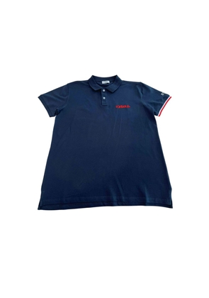 Blue Cotton Polo Shirt - M