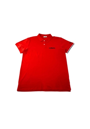 Red Cotton Polo Shirt - M