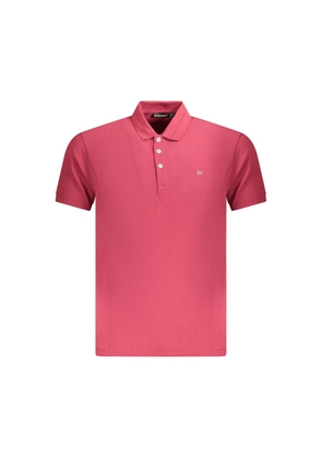 Red Cotton Men Polo Shirt - M