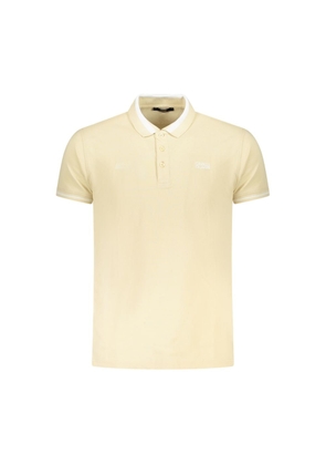 Beige Cotton Men Polo Shirt - L