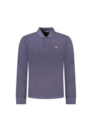 Napapijri Blue Cotton Men Polo Shirt - XL