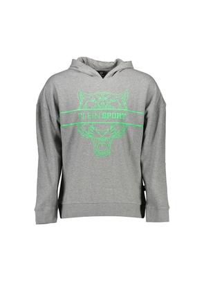 Plein Sport Gray Cotton Men Sweater - M