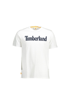 White Cotton Men T-Shirt - M