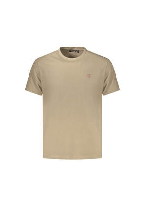 Napapijri Brown Cotton Men T-Shirt - M