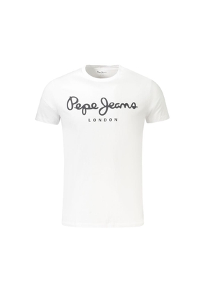 White Cotton Men TShirt - S