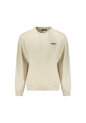 Napapijri Beige Cotton Men Sweater - 3XL