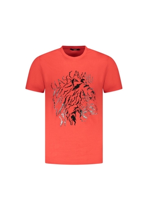 Red Cotton Men T-Shirt - L