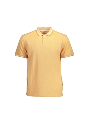 Orange Cotton Men Polo Shirt - XXL