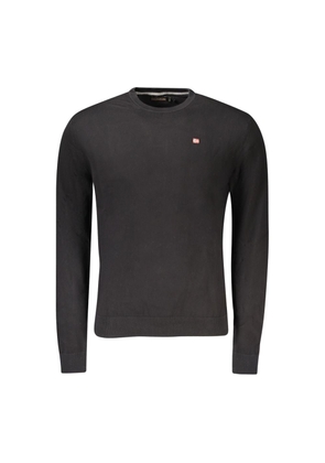 Napapijri Black Cotton Men Sweater - XL