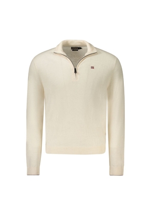 Napapijri White Wool Men Sweater - XXL