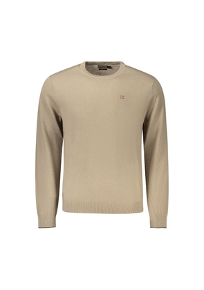 Napapijri Brown Wool Men Sweater - M