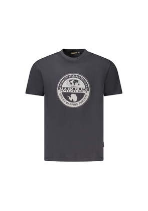 Black Cotton Men T-Shirt - M