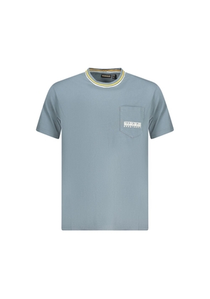 Gray Cotton Men T-Shirt - M