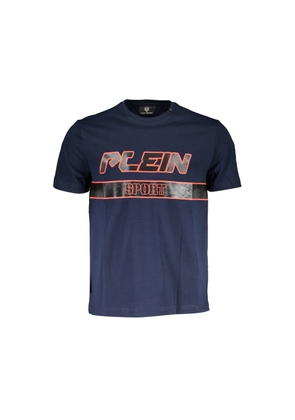 Plein Sport Blue Cotton Men T-Shirt - M