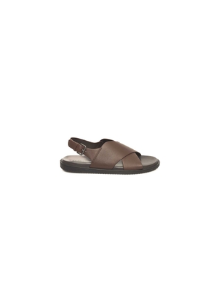 Cerruti 1881 Brown Cowhide Men Sandal - EU41/US8