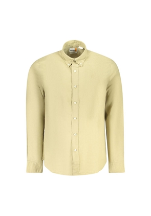 Beige Cotton Men Shirt - XXL