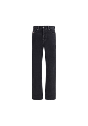 Diesel Black Cotton Relaxed Fit Jeans - W25