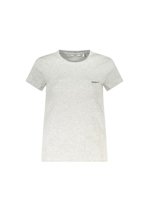 Gray Cotton Tops & T-Shirt - M