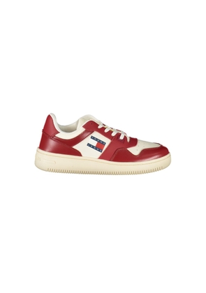 Red Leather Women Sneaker - EU37/US7