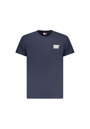Blue Cotton Men T-Shirt - M