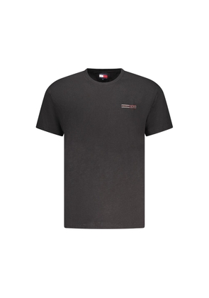 Black Cotton Men T-Shirt - M