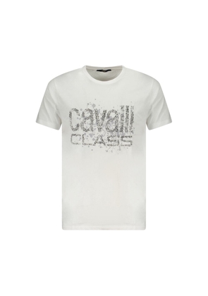 White Cotton Men T-Shirt - L