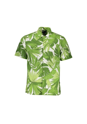 Green Cotton Men Shirt - XXL