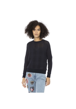 Mr&Mrs Italy Blue Cotton Sweatshirt - S