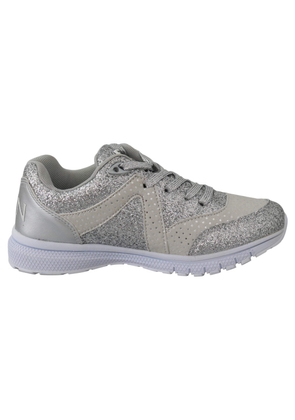 Plein Sport Silver Polyester Runner Jasmines Sneakers - EU37/US7