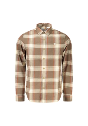 Timberland Brown Cotton Men Shirt - M