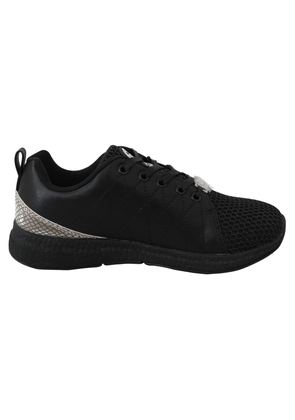 Plein Sport Black Polyester Runner Gisella Sneakers - EU38/US7