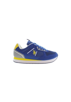 Blue Polyester Men Sneaker - EU45/US12