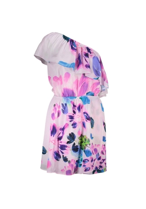 Pink Viscose Women Dress - L