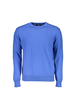 Blue Cotton Men Sweater - M