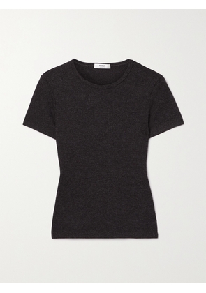 AGOLDE - Harri Ribbed-knit T-shirt - Brown - x small,small,medium,large,x large