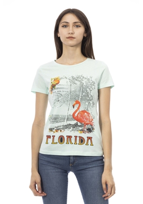 Trussardi Action Light-blue Cotton Tops & T-Shirt - XS