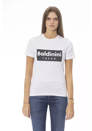 Baldinini Trend White Cotton Tops & T-Shirt - S