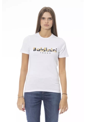 Baldinini Trend White Cotton Tops & T-Shirt - S